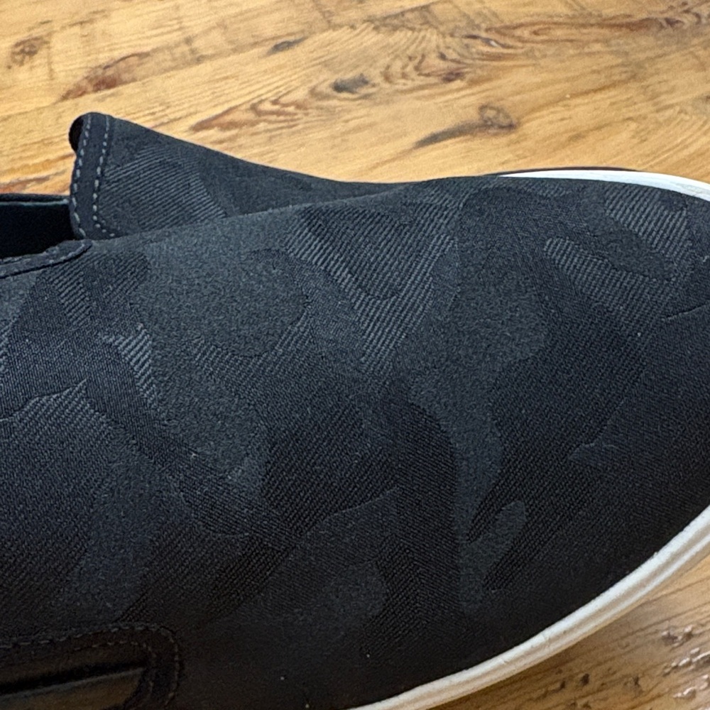 OluKai Black and White Men's Slip-On Loafers - Picture 3 of 9